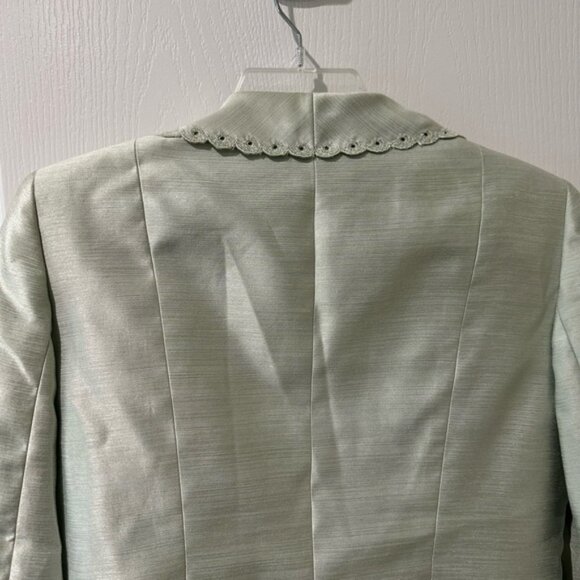 Le Suit Key Lime Green Suit Blazer Jacket and Pencil Skirt Set - Picture 10 of 14